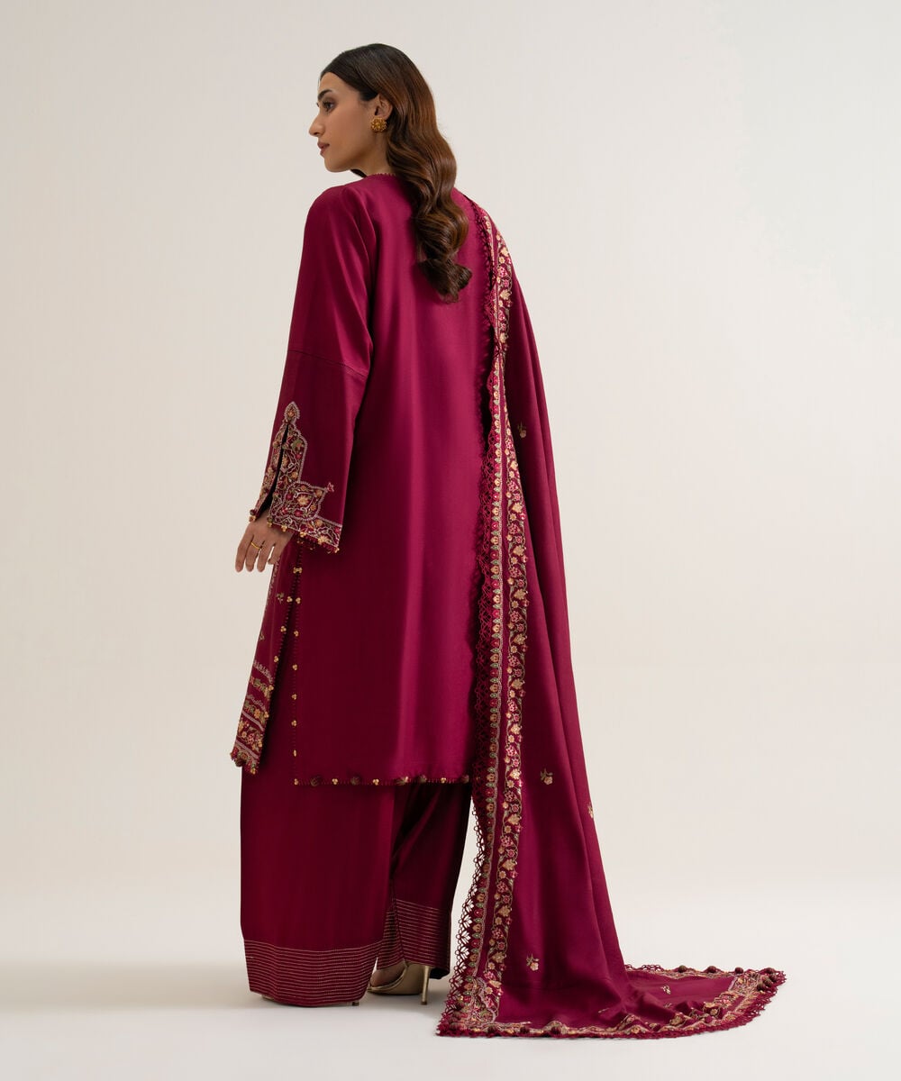 EMBROIDERED COTTON TWILL SUIT