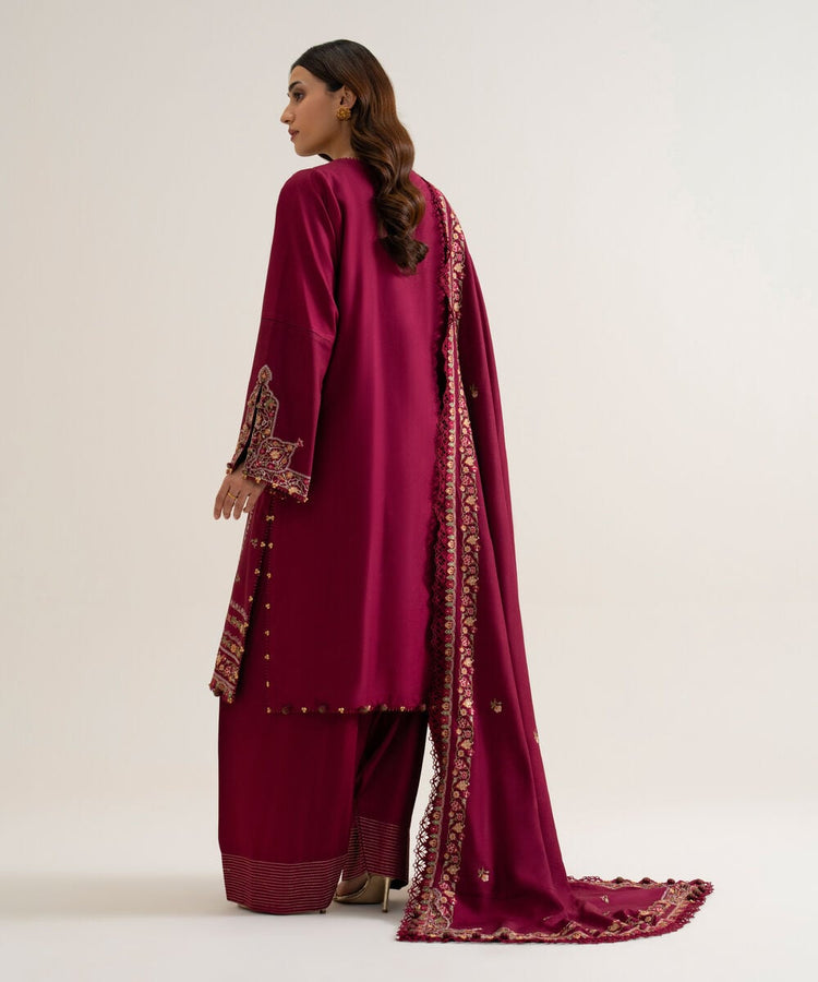 EMBROIDERED COTTON TWILL SUIT