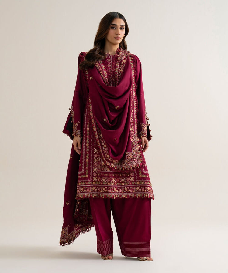 EMBROIDERED COTTON TWILL SUIT