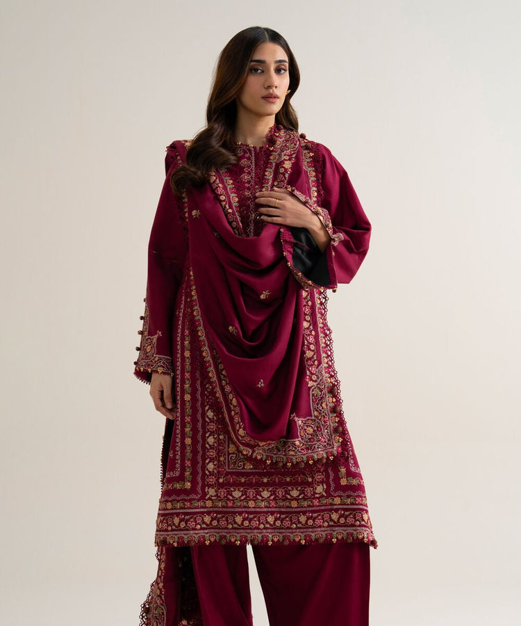EMBROIDERED COTTON TWILL SUIT